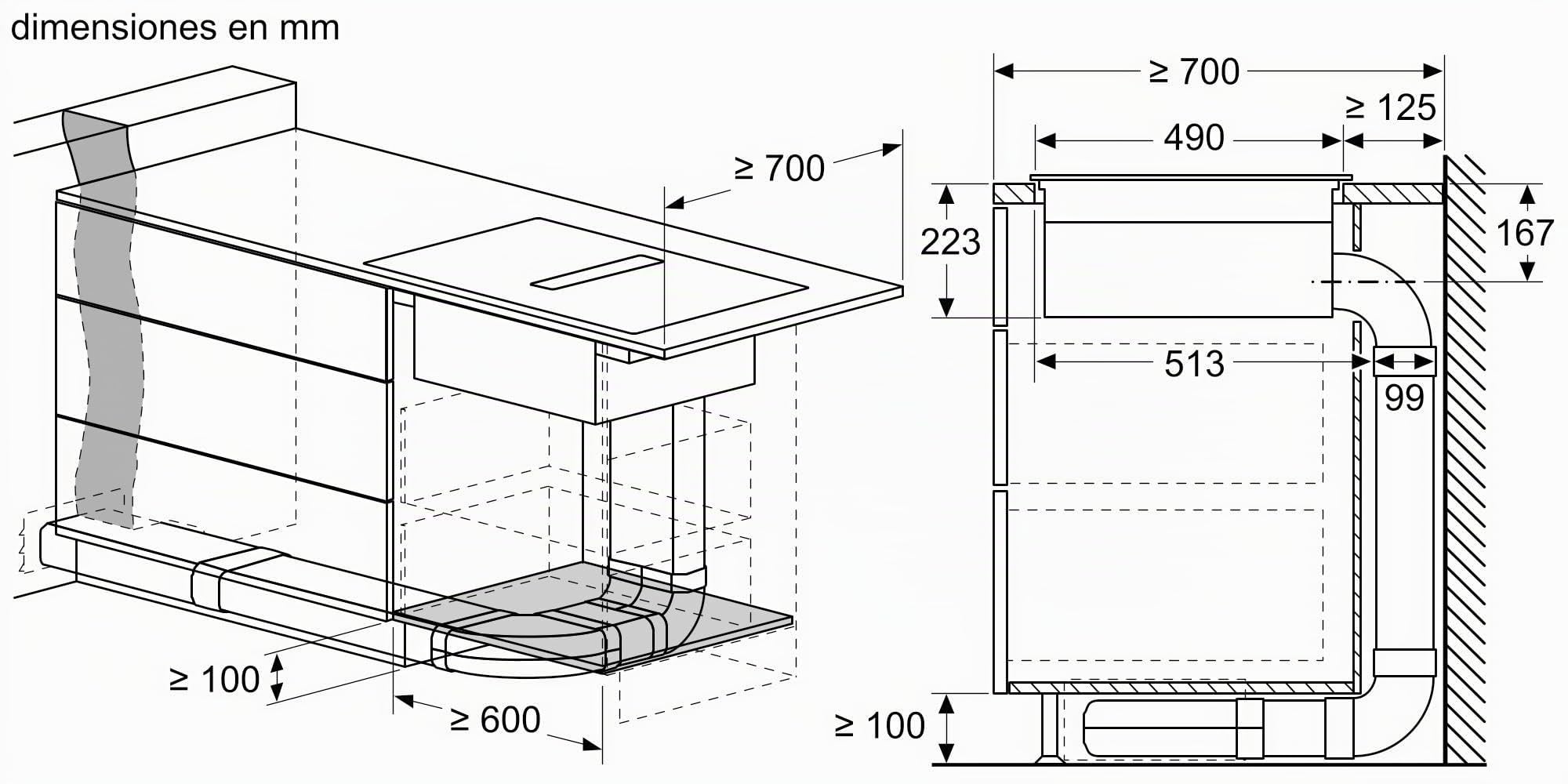 Balay, Placa de Inducción con extractor integrado, negro mate, 3EBC989MH