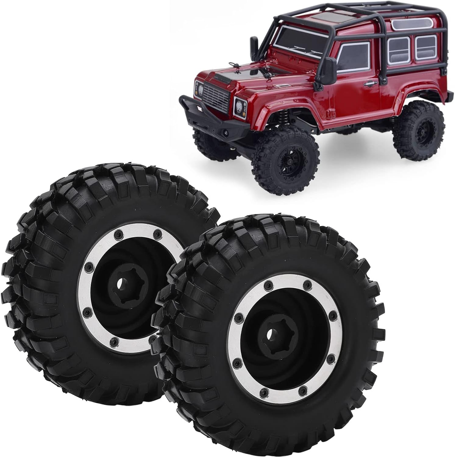 Kyxレーシング合金1.9 "ホイールリムアップグレード用1/10 rcクローラ車軸SCX10 ii 90046トラクサスTRX-4 TRX4 D90  - AliExpress 26 2 個 1.9 インチメタルホイールリムハブと 96mm ゴムタイヤセット、RC カータイヤ、スリップゴムタイヤ付きハブ、CC01