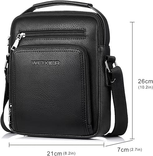 Miniatura 4 de Mens Shoulder Bags Crossbody,Leather Sling Bag for Men Adjustable Small Messenger Bag Travel Business Handbag