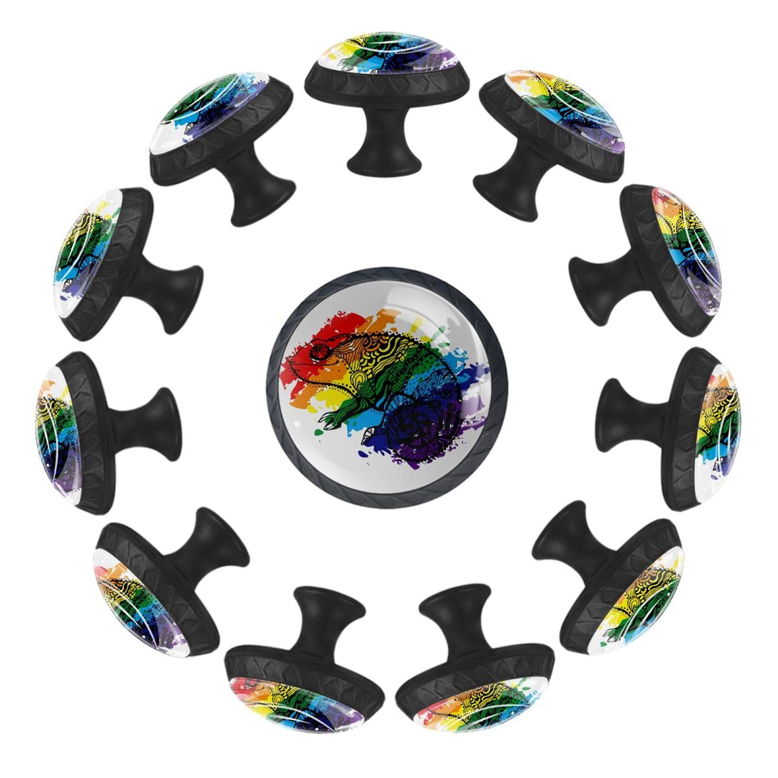 Boutons de tiroir ronds 35 mm Rainbow en lot de 12 pour commode