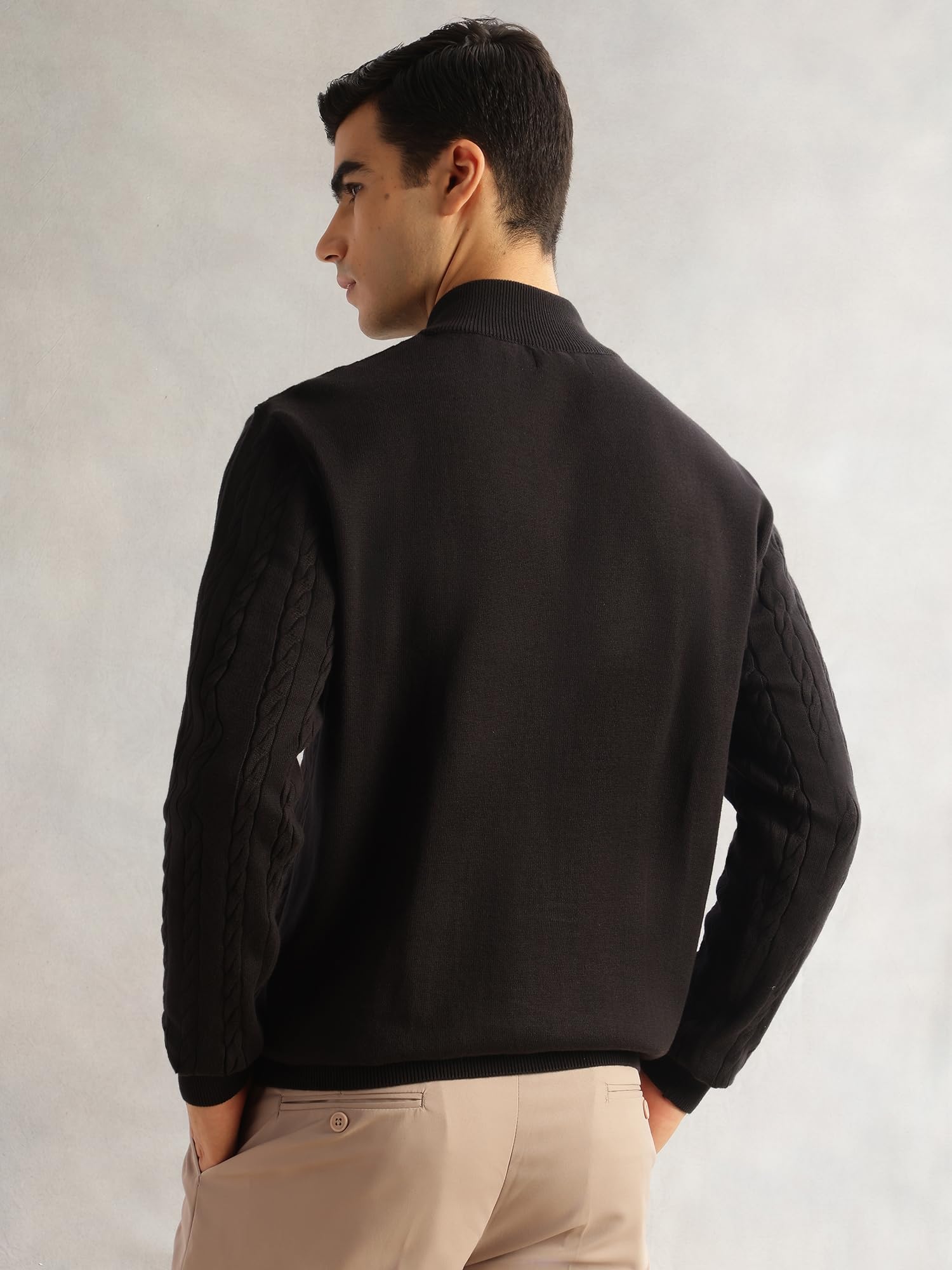 Thomas Scott Uomo | Vestibilità regolare | Manica lunga | Collo alto | 100% cotone | Lavaggio a secco | Maglia a trecce | Maglione