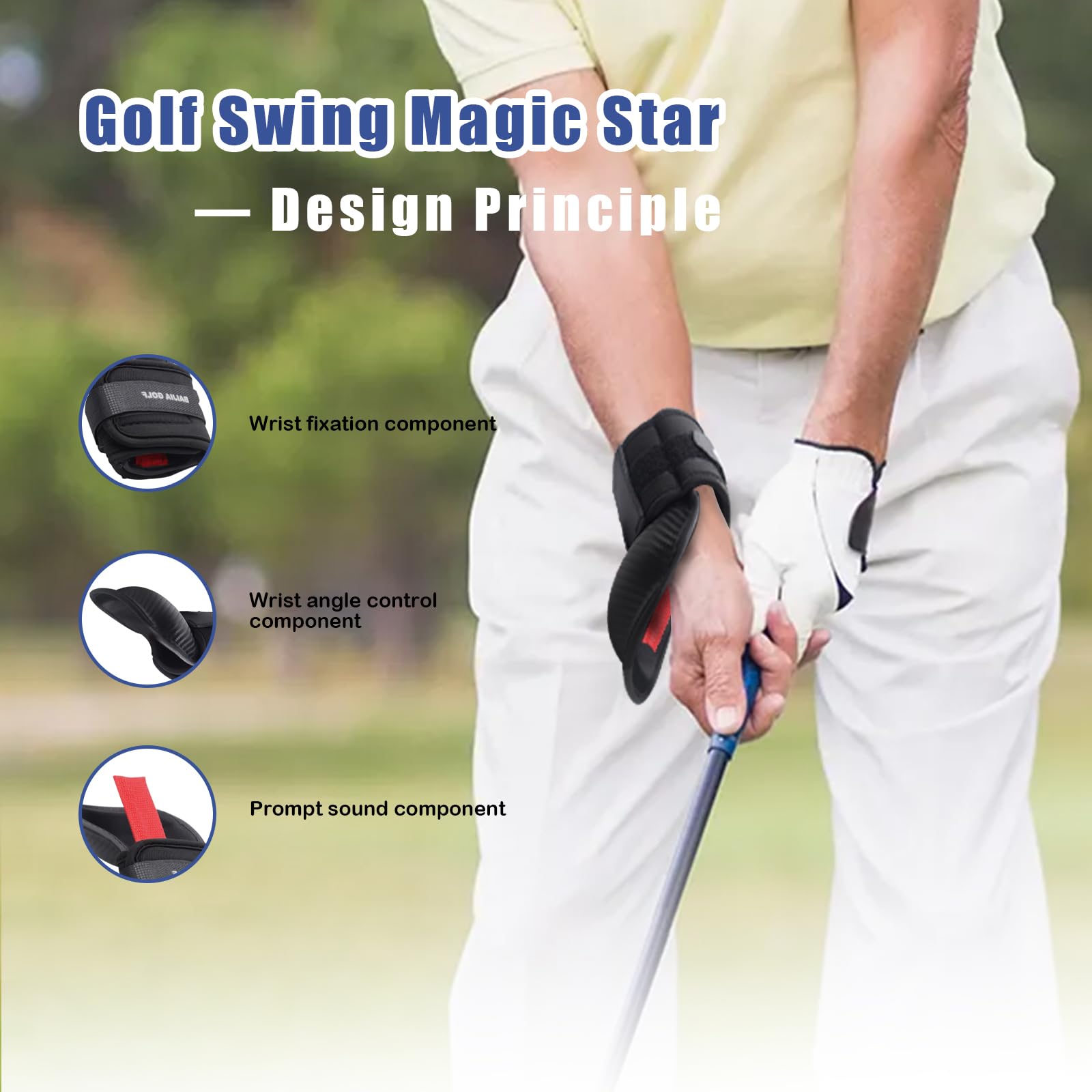 Golf-Trainingshilfe, Golf-Handgelenktrainer, Golfhandgelenk-Hilfe, Schaukel-Trainingshilfe, Golf-Handgelenk-Trainingshilfe, Golf-Handgelenkbandage, Golf-Trainingsgeräte für Anfänger