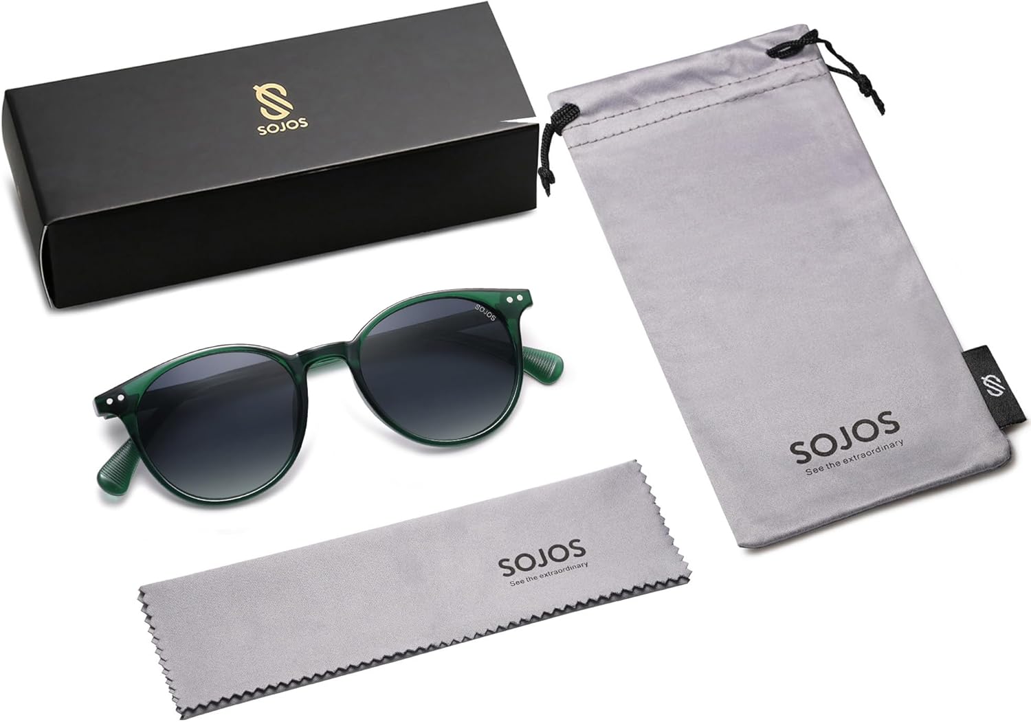 SOJOS Small Round Classic Polarized Sunglasses for Women Men Vintage Style UV400 Lens MAY SJ2113 - Image 6
