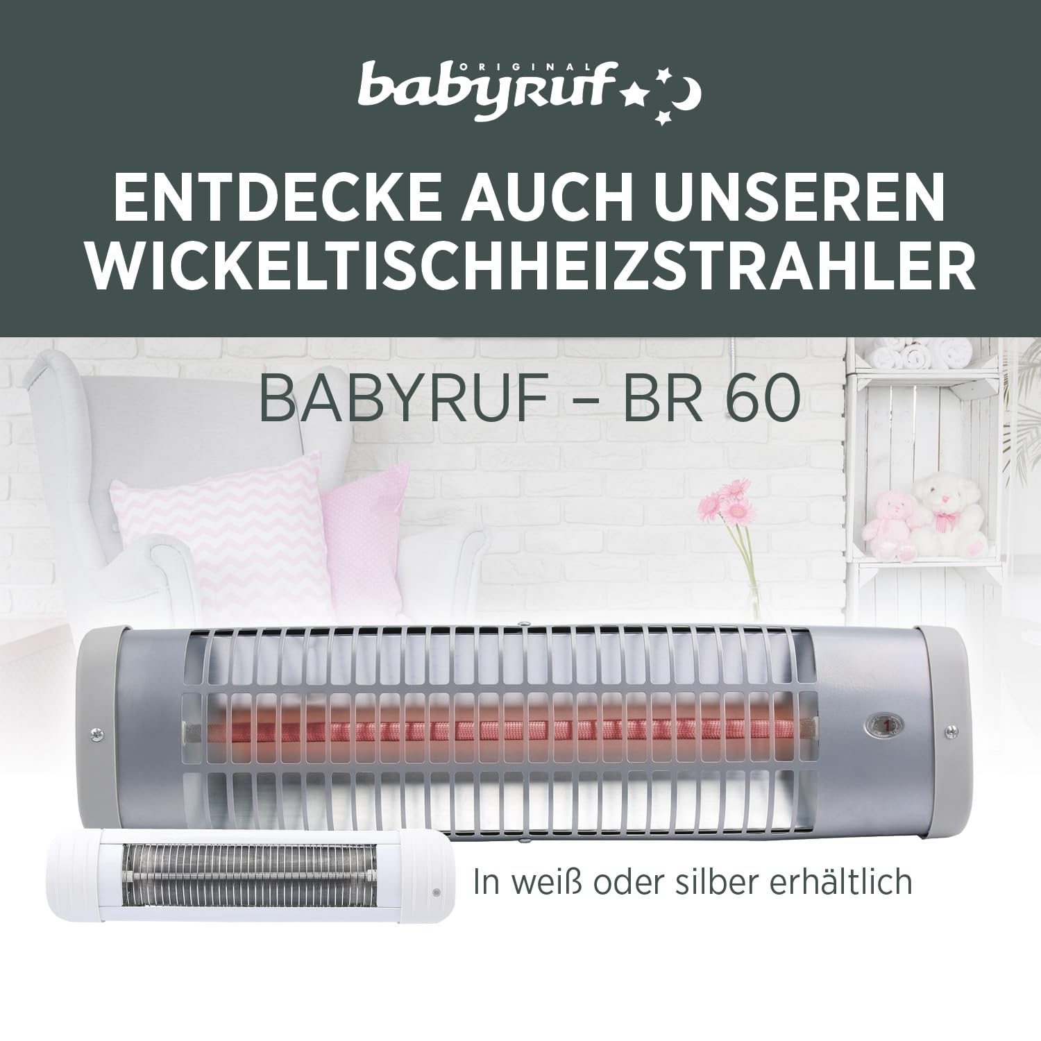 BS 55 Heizstrahler | 2000W Leistung | Höhenverstellbar 120-210 cm | 2in1 Standheizstrahler | Wärmelampe als Wand-oder Standgerät | Baby Heizstrahler | 3 Leistungsstufen | schwarz