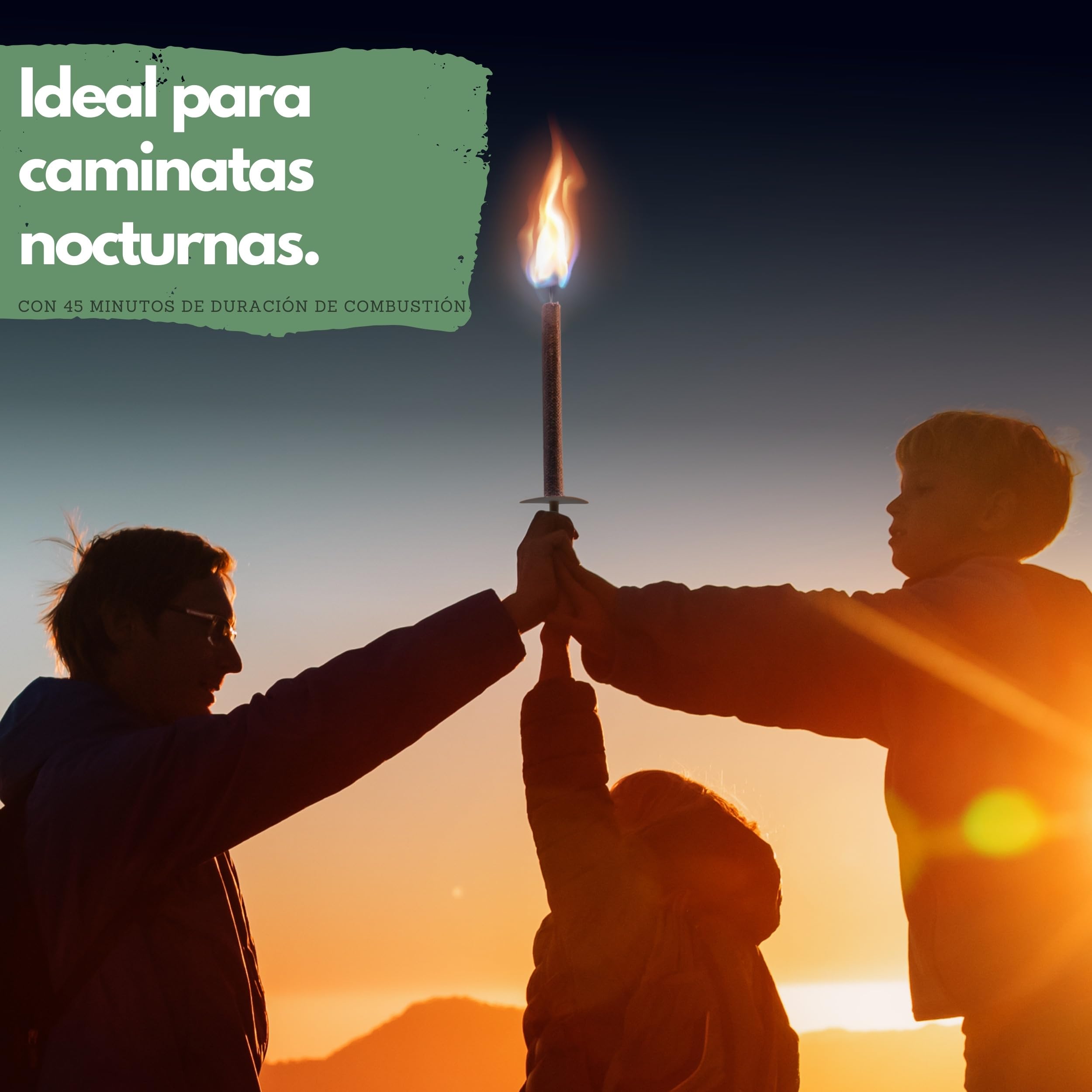 Panteer ® 10 linternas de cera natural - Para una caminata con niños o amigos - Made in Germany - Tiempo de combustión de 45 min - Con protección para las manos