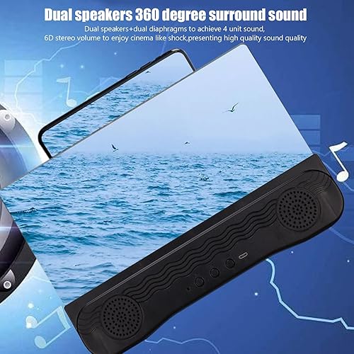 Miniatura 5 de Lupa de pantalla de 12 pulgadas para teléfono celular 6D HD Proyector de aumento con altavoz Bluetooth Amplificador de pantalla de teléfono móvil,