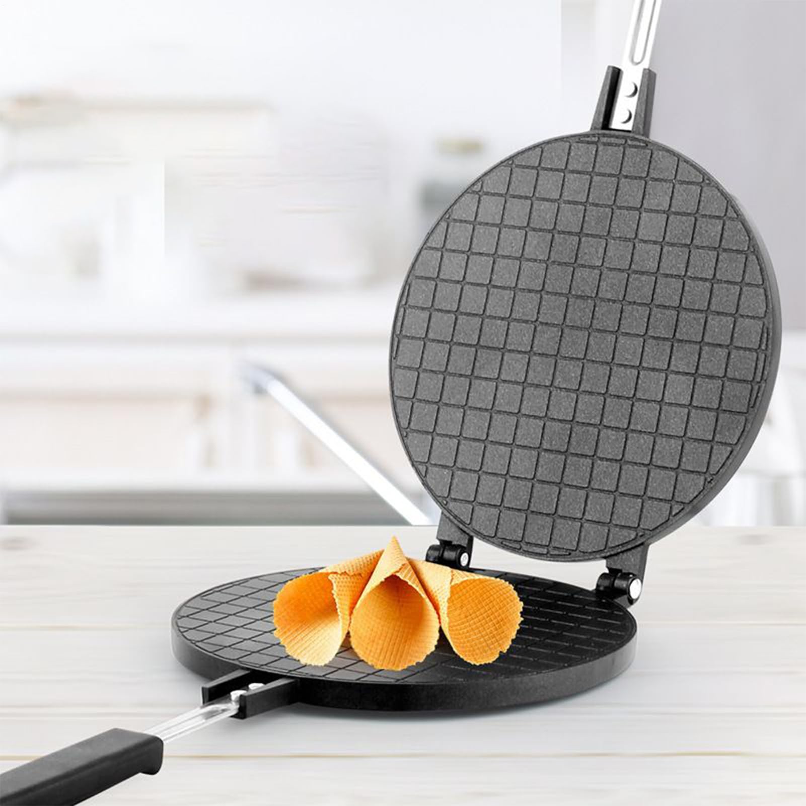 Macchina per coni waffle Stampo padella utensili chip forno crepes
