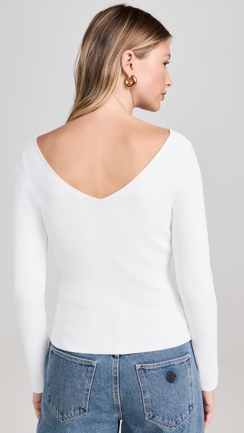 Enza Costa Women's Viscose Sweater V Cardigan - Image 3