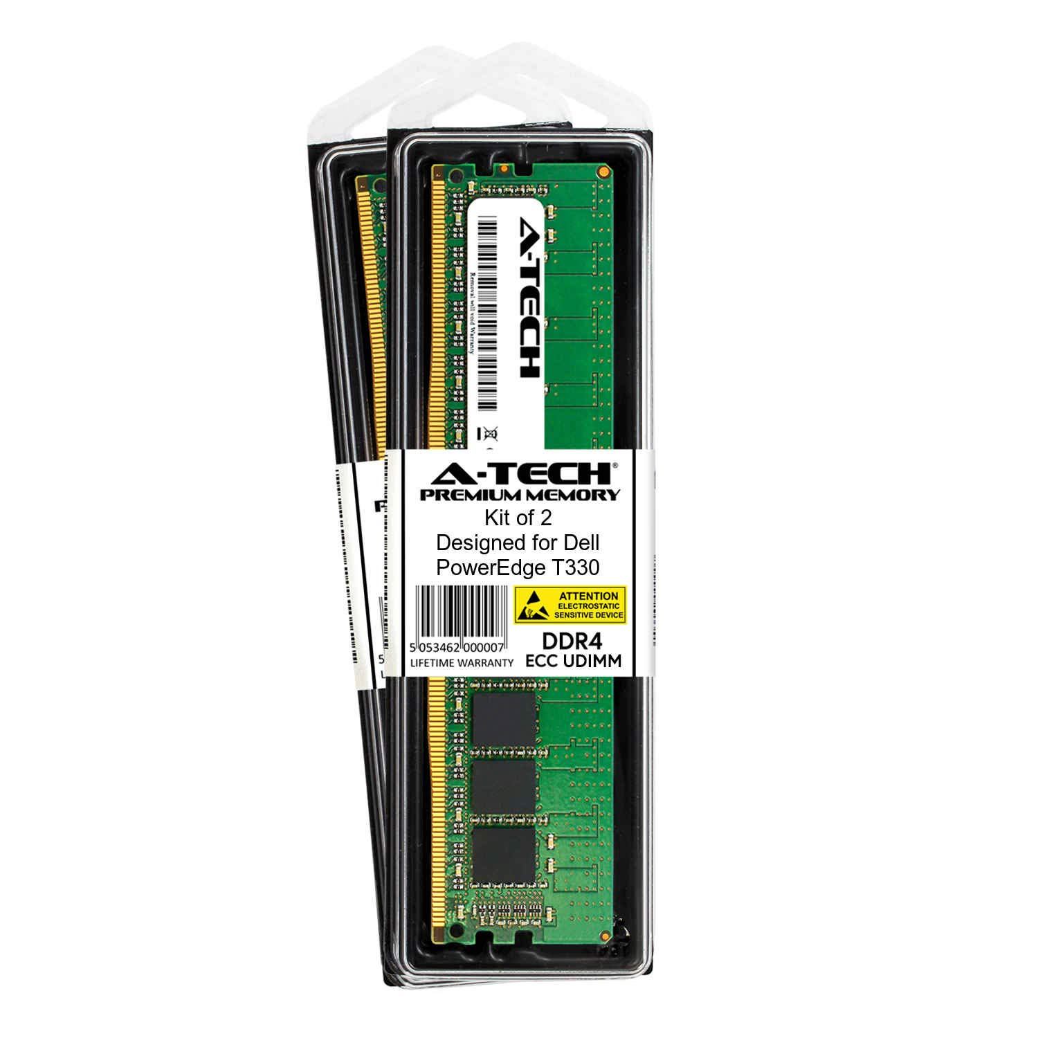 DELL PoweEedge DDR4 2400 8GB x 2枚 16G A-Tech 16GB Kit (2 x 8GB) for Dell PowerEdge T330 - DDR4 PC4-19200