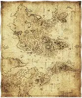 Cobertor de mapa, cobertor de lã vintage do mapa do mundo para sofá-cama viajando, 152 x 127 cm