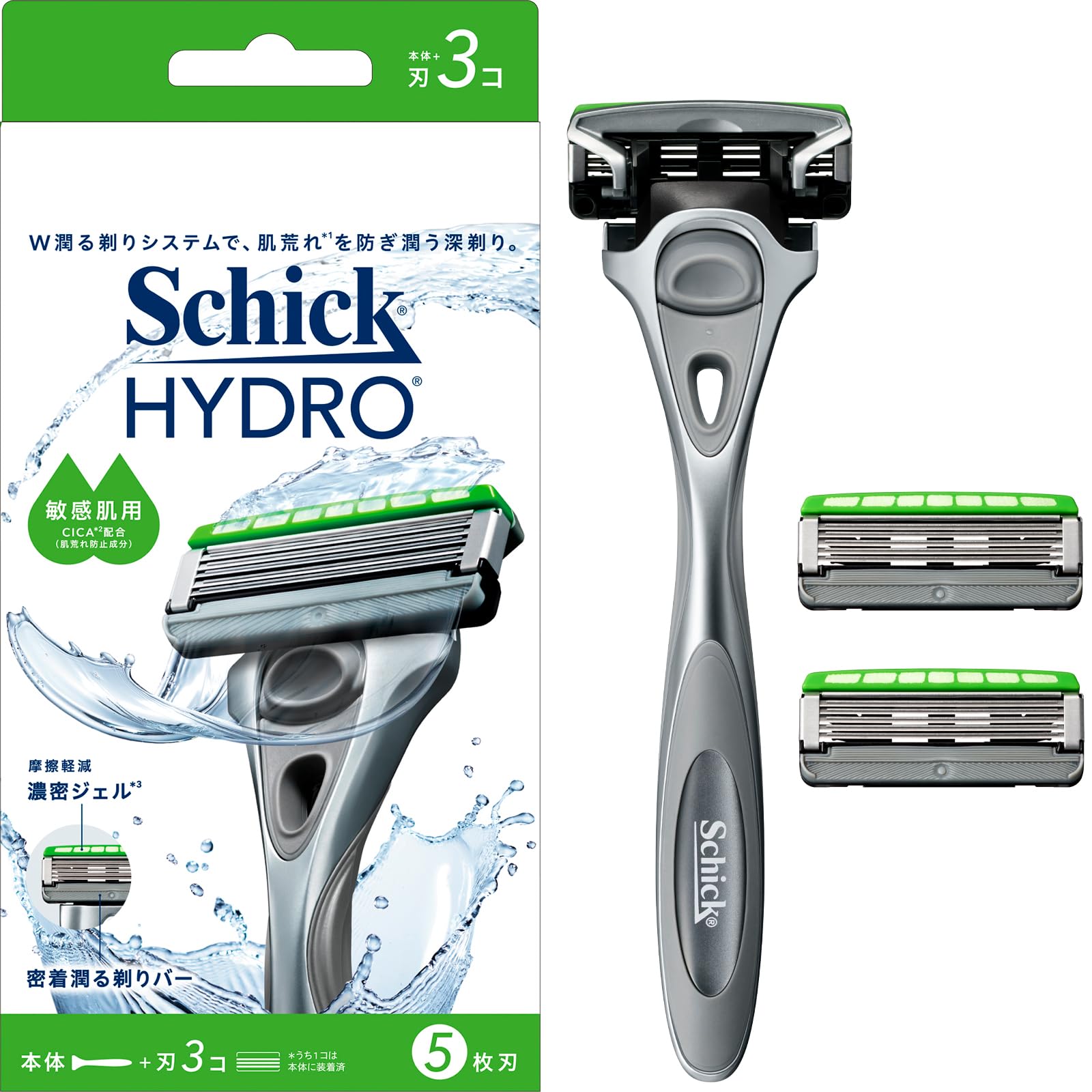 Amazon.co.jp: Schick(シック) ハイドロ 敏感肌 ホルダー（本体＋刃3