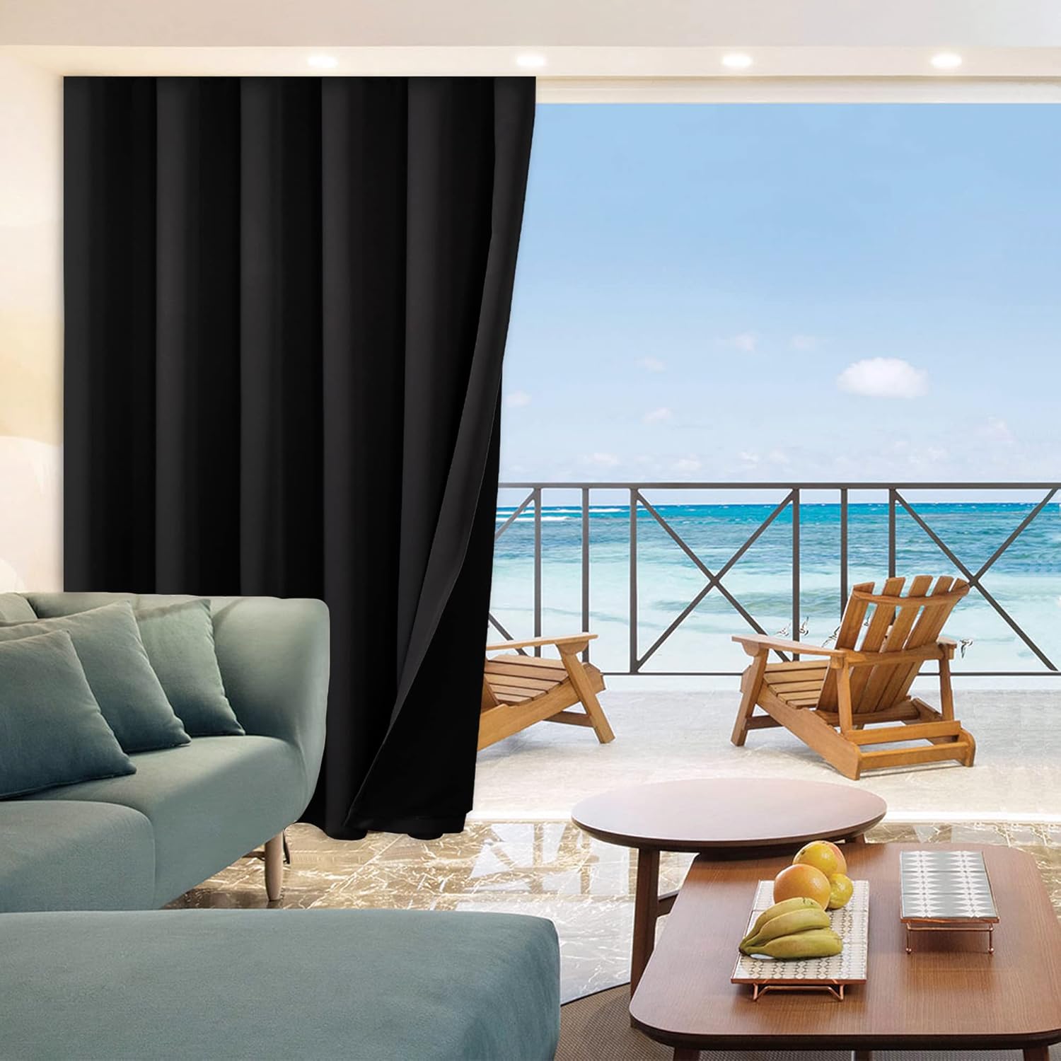 DWCN Blackout Room Divider Blackout Curtian Double Layer Total Privacy