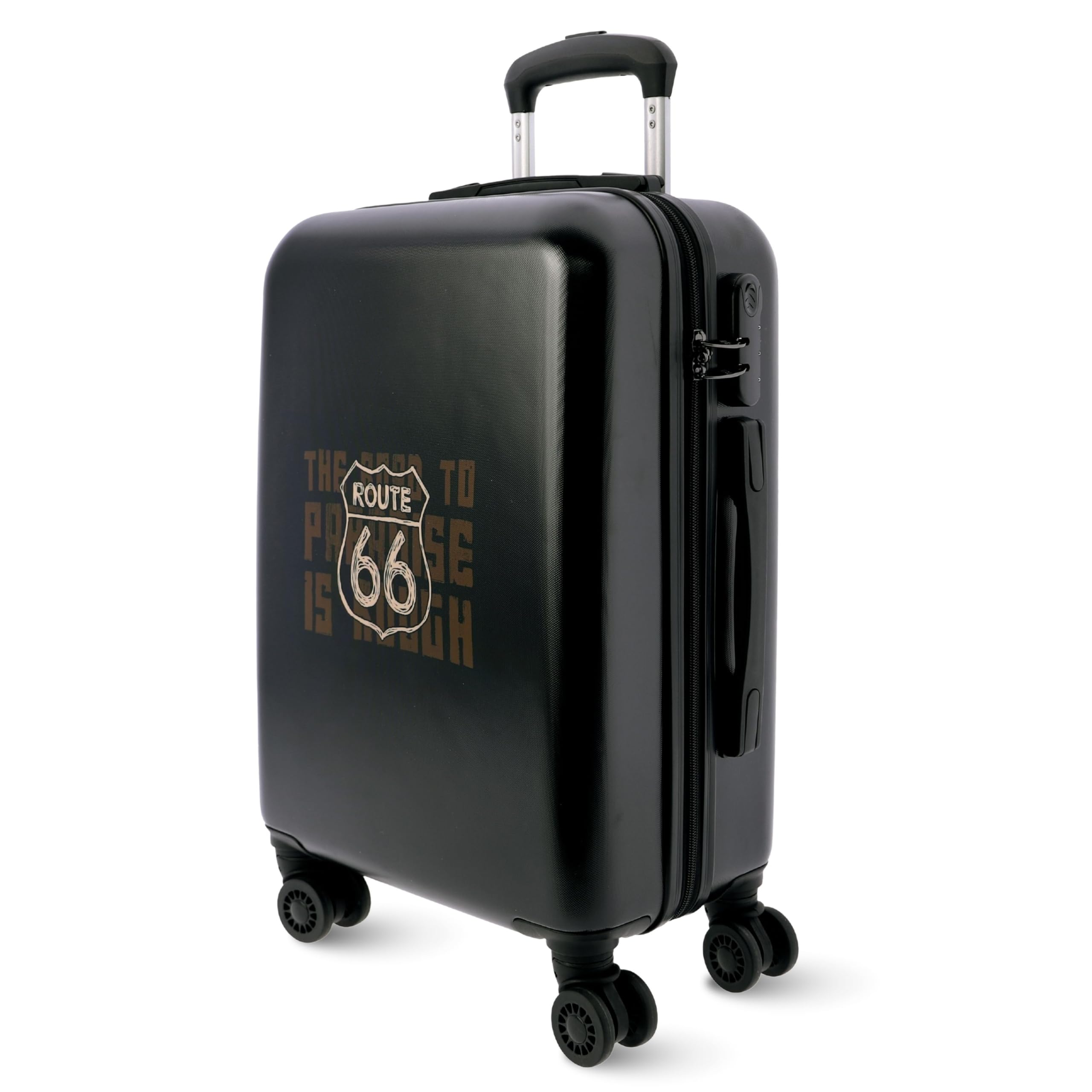 Route 66 – Trolley bagaglio a mano 55x40x20 (Espandibile) – 33L - Valigia Bagaglio a mano Ryanair – Valigia Media Rigida – Trolley Cabina Piccolo
