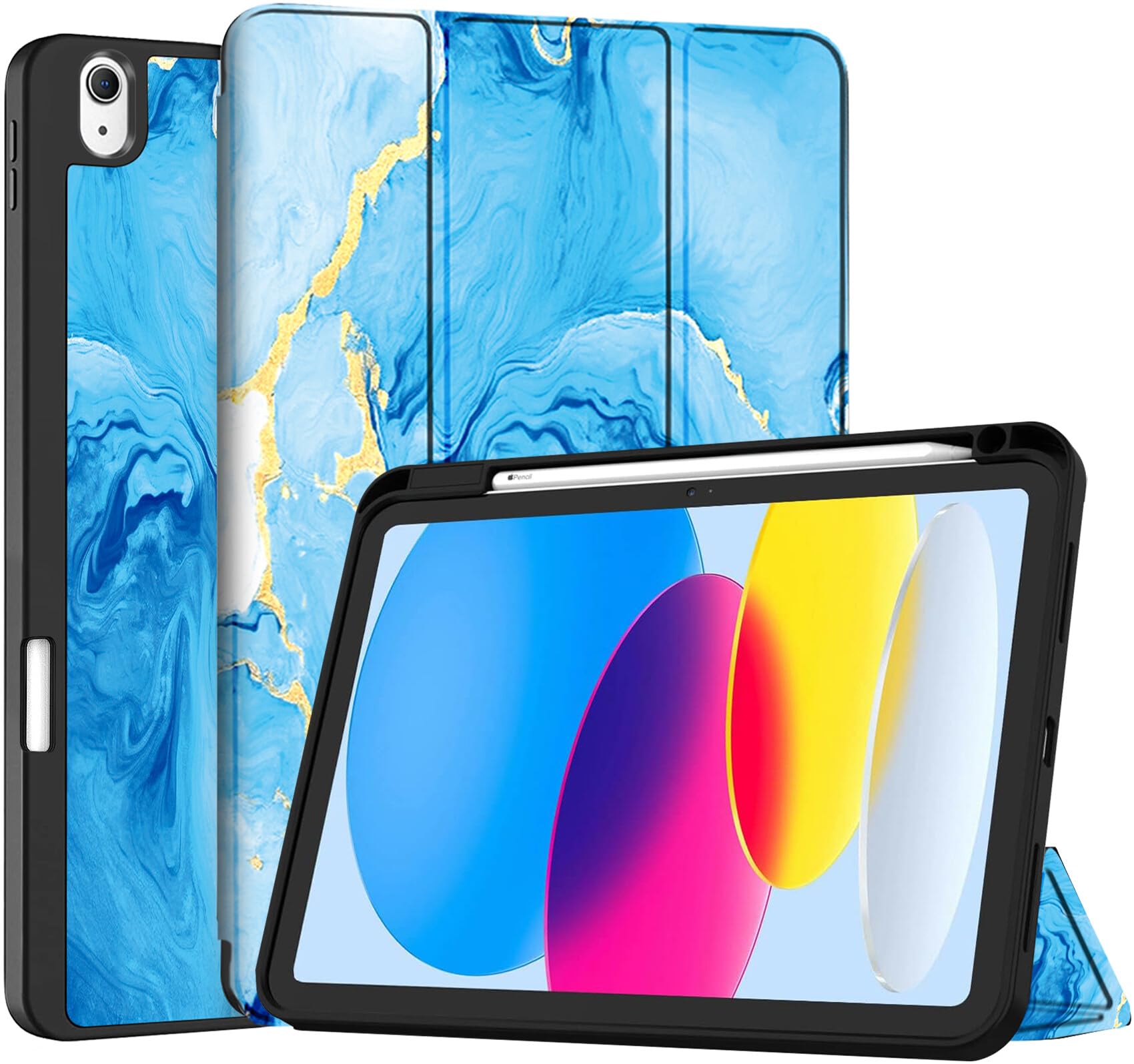 Robustrion Cover for iPad 11th Generation (A16) / 10th Gen Cover Case with [Auto Sleep Wake] [Right Side Pencil Holder] [Soft Back] (2022/2025), Case for iPad 11th 11"/ 10th 10.9" - Navy — Amazon image 18