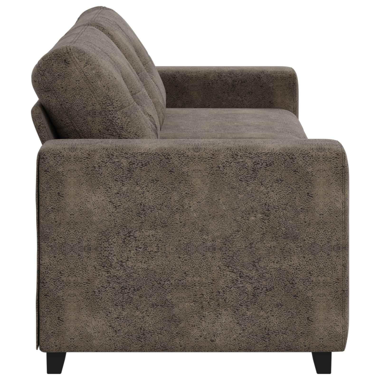 Canapé d'angle 3 places gris foncé 220 cm en cuir synthétique avec fonction couchage et espace de rangement pour une détente confortable dans les intérieurs modernes et classiques