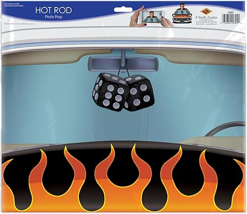 Miniatura 4 de Beistle Hot Rod Photo Prop de los años 50 para decoraciones de fiestas temáticas de los años 50, fabricado en Estados Unidos desde 1900, 25 x 37