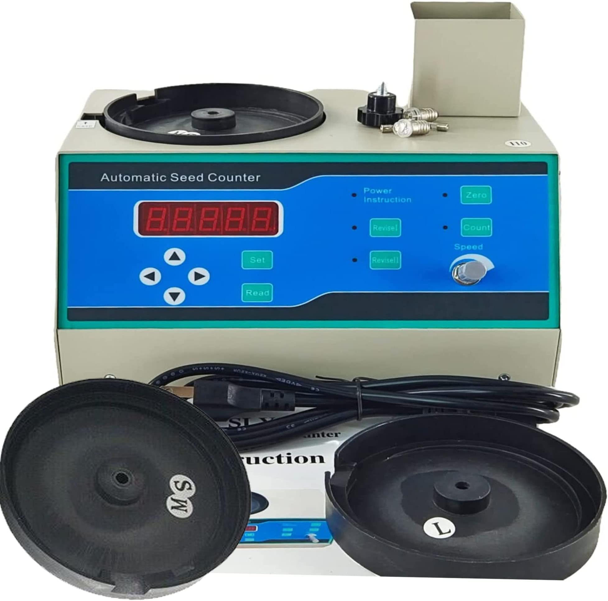Automatic Seed Counter Machine Microcomputer Counting Instrument with Adjustable Speed for Various Shapes Seeds Large Medium and Small Seeds LED Display…