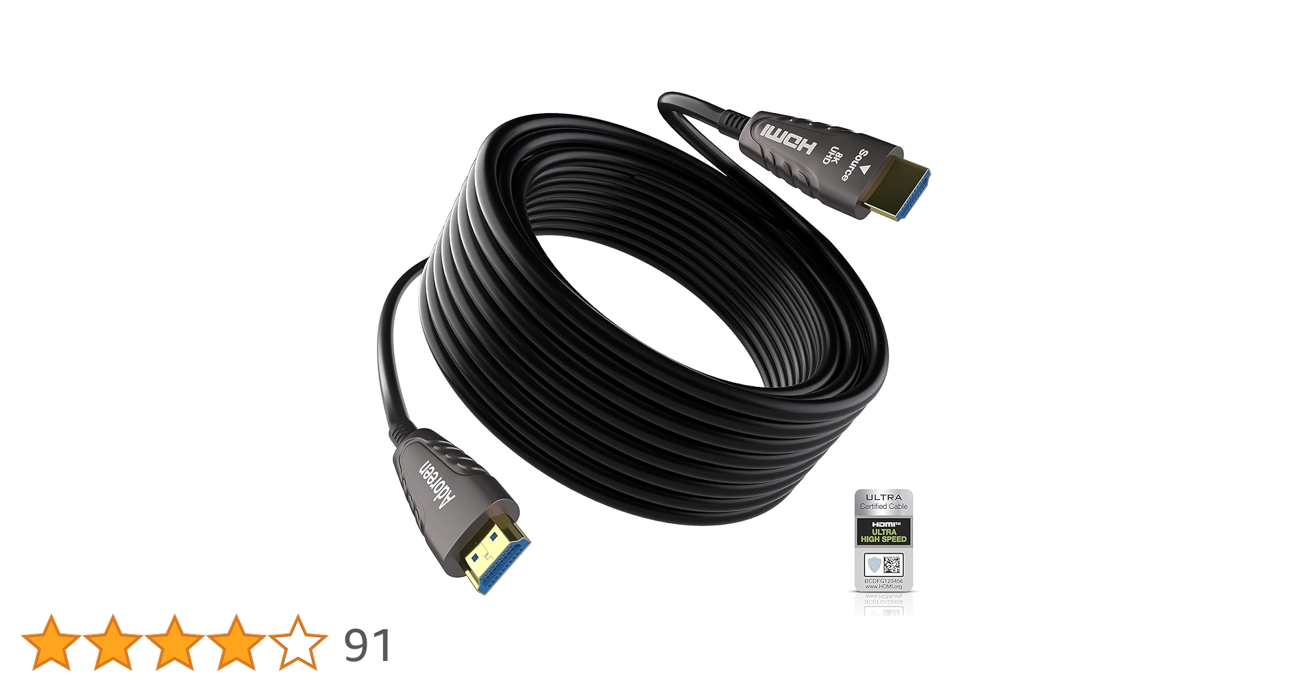 Amazon | HiFind 光ファイバーHDMI Ver2.1ケーブル Ultra High