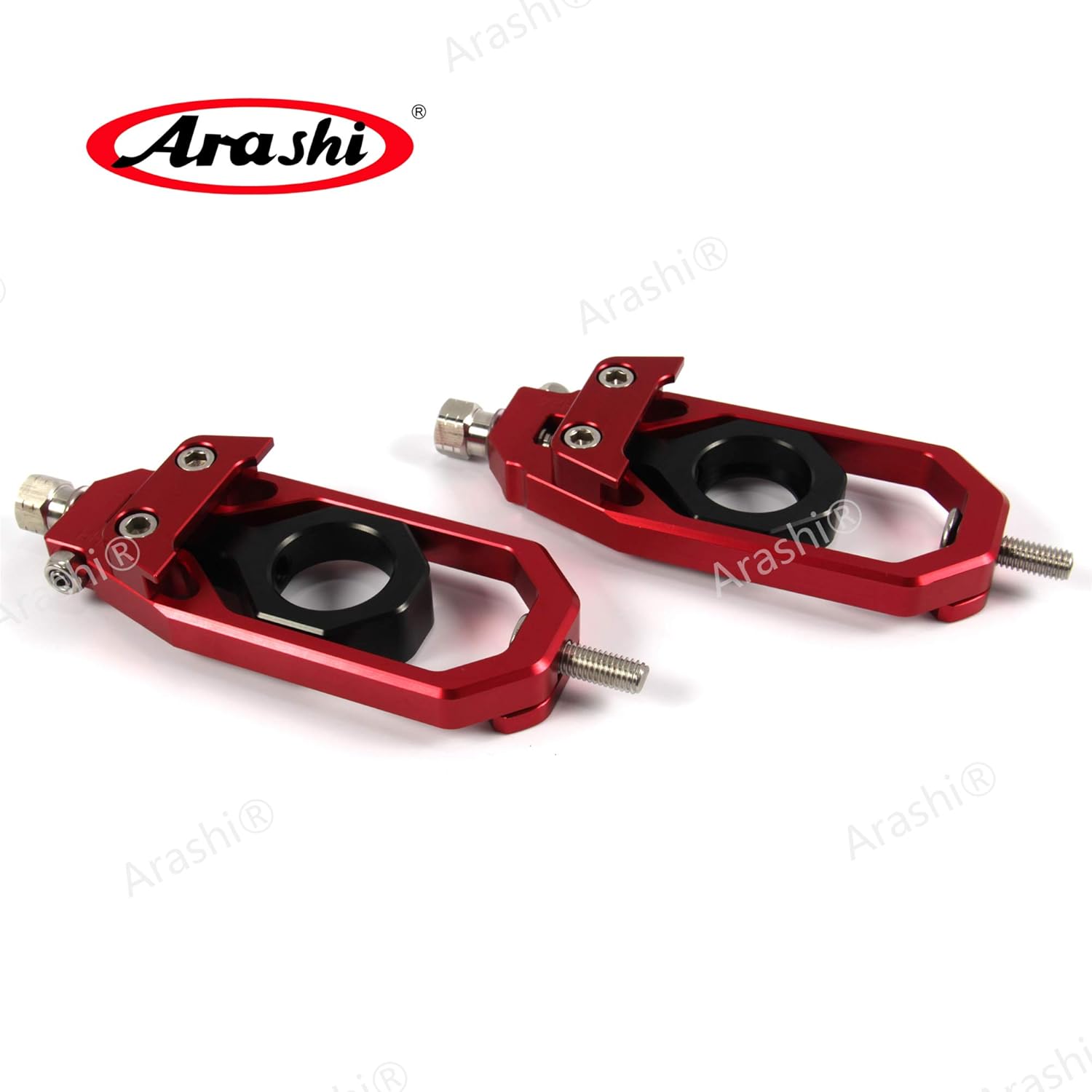 Arashi Rear Chain Adjuster Tensioner for Yamaha TMAX 530 2012-2016, Motorcycle Accessories Parts Red 2013 2014 2015