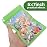 EONJOE 100-pack 57 inch mylar bags with clear window holographic resealable sealable packaging zip bag for small bussiness jewelry candy sample food packing supplies green