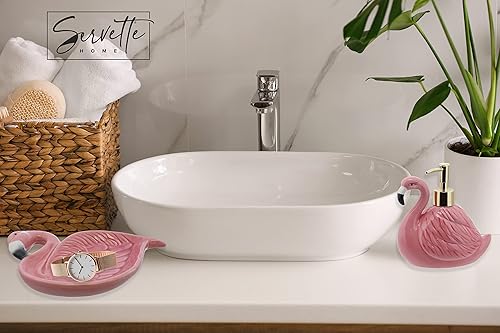 Miniatura 4 de Dispensador de jabón flamenco con bomba para baño o fregadero de cocina