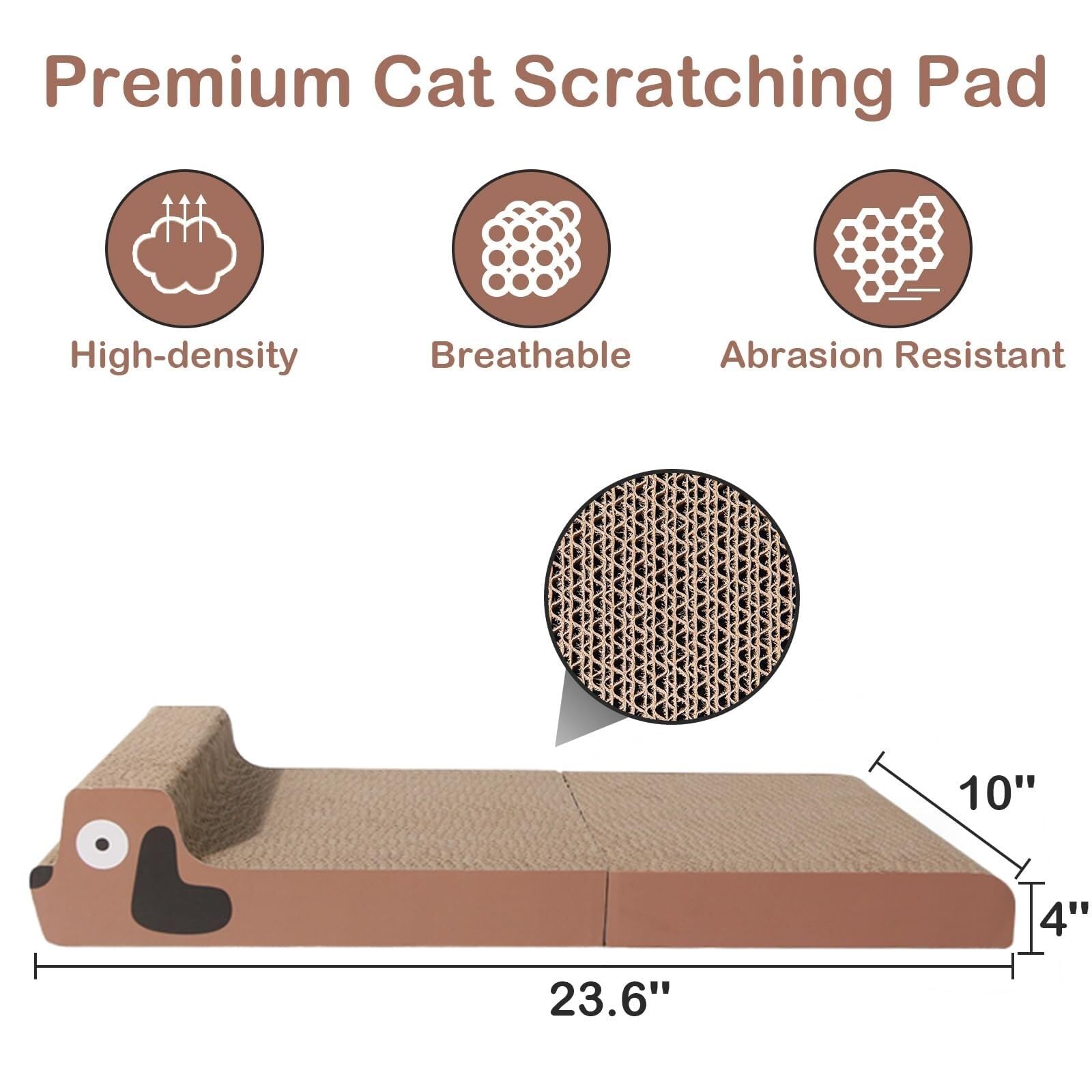 Tiragraffi per Gatti Tiragraffi Cartone Tiragraffi for Gatti Pieghevole Tiragraffi in Cartone Ondulato riciclabile di Lunga Durata for Gatti da Interni Tiragraffi Divano