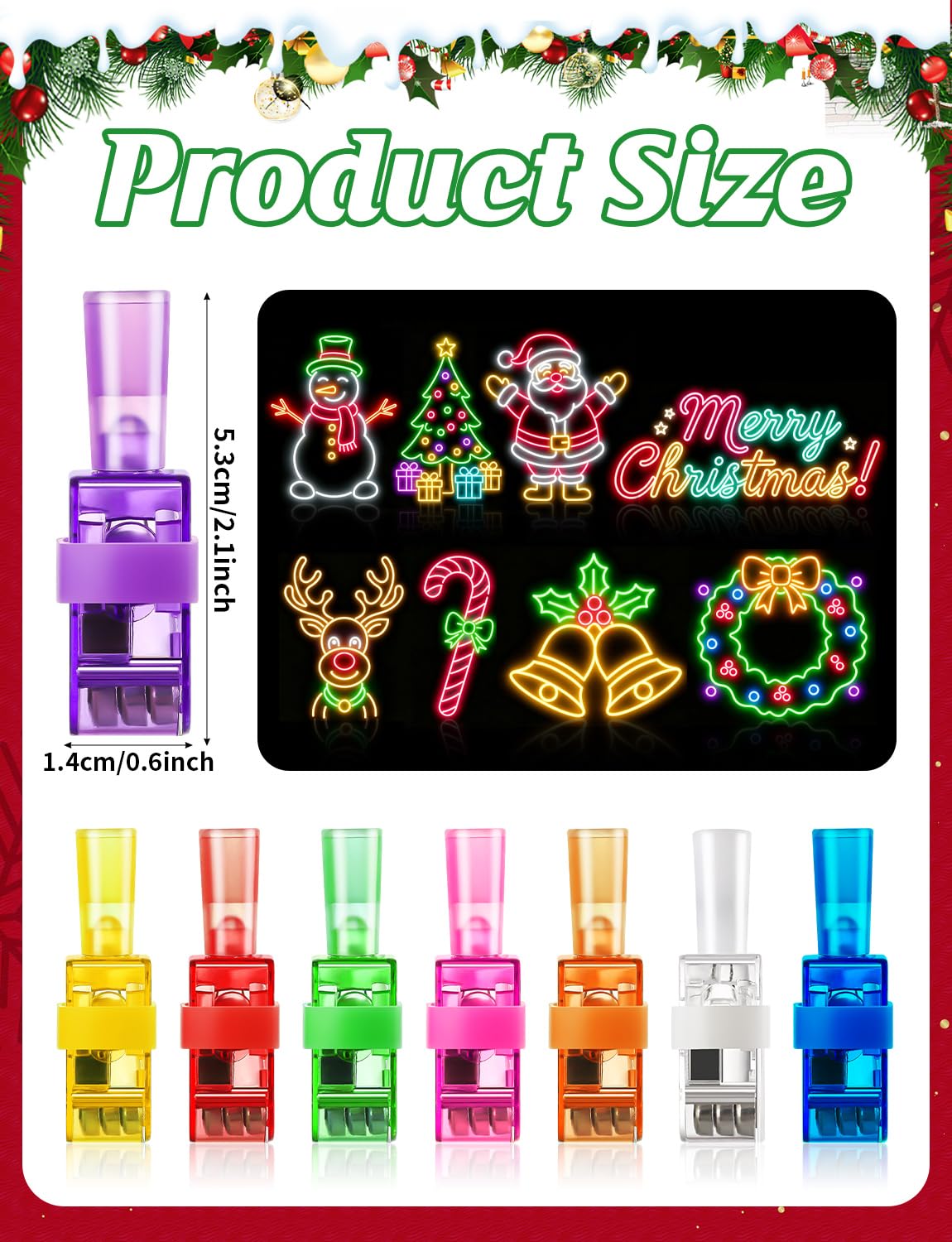 80Pcs Natale Finger Lights Party Favors Light Up Giocattoli Bulk
