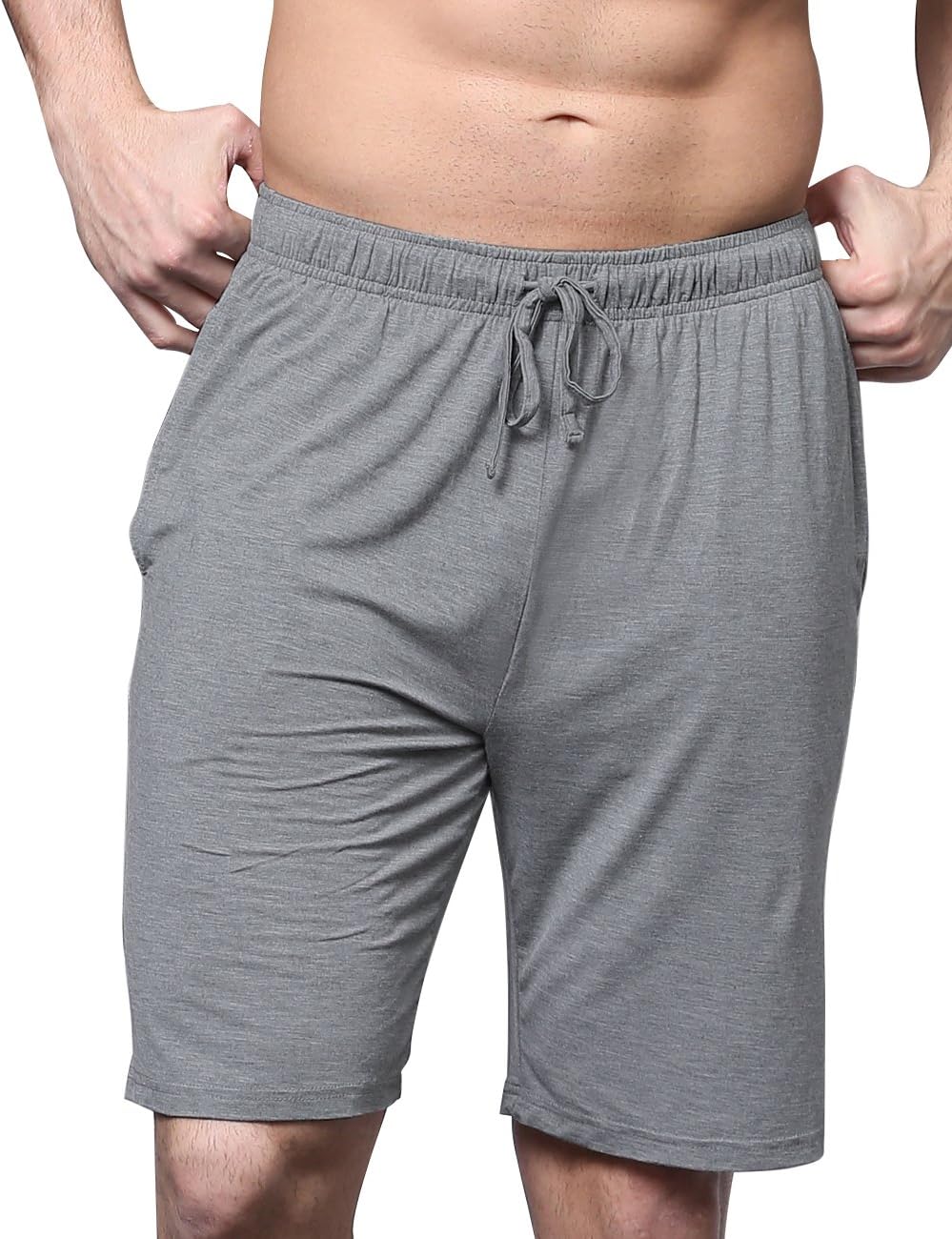 GYS Men's Bamboo Viscose Shorts, Soft Pajama Shorts with Pockets, Moisture-Wicking Casual Shorts Loungewear Sleep Bottoms - Image 2