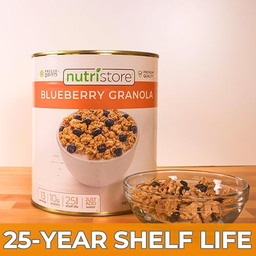 Miniatura 4 de Nutristore Granola de arándanos liofilizados  Comida de almacenamiento de alimentos a granel de supervivencia de emergencia  Perfecto para comidas