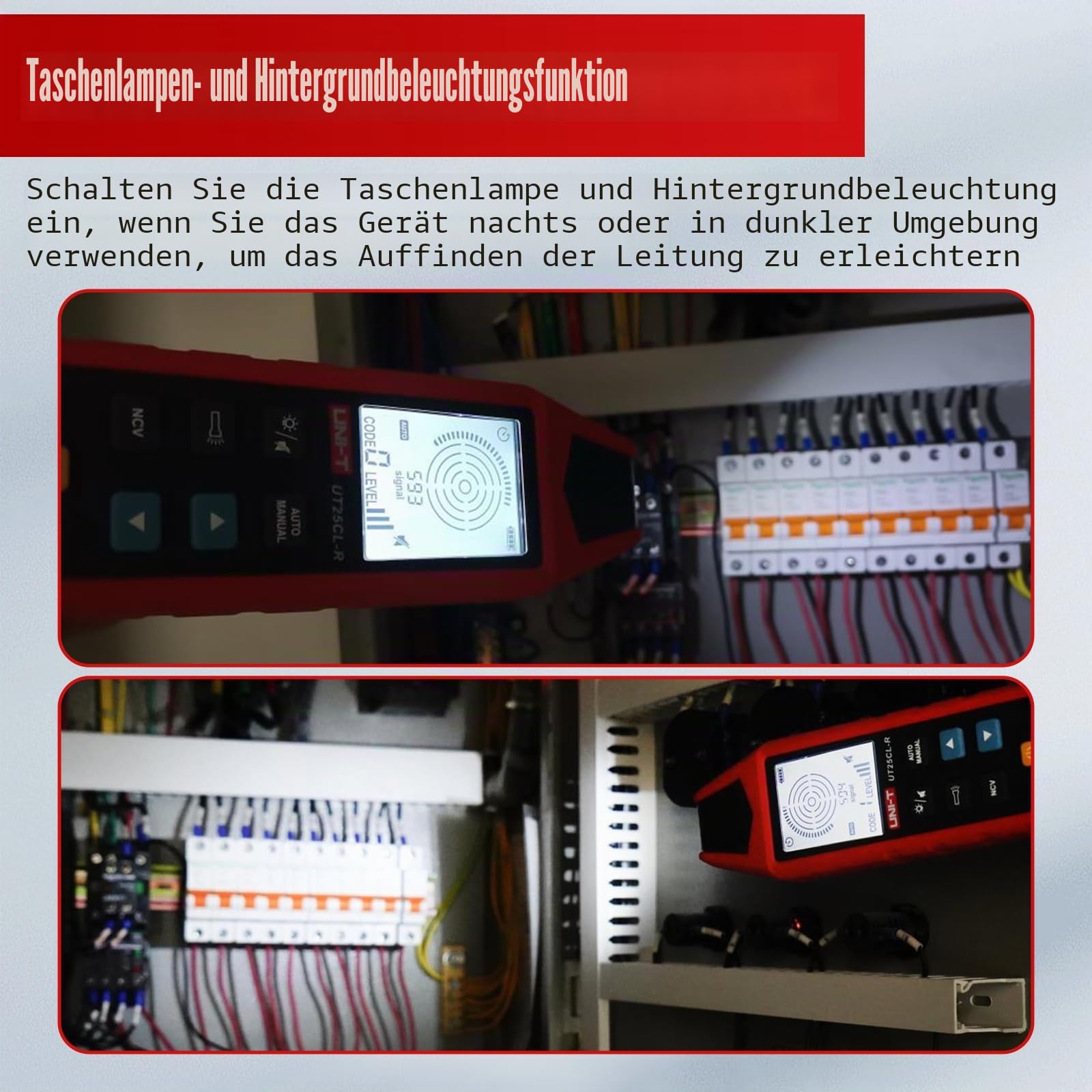 UT25CL Kabelfinder Tester für Netzwerkkabel LAN Kabelverfolgung Messung POE NCV Kontaktloser Test Elektrische Sicherheit Spurerkennung