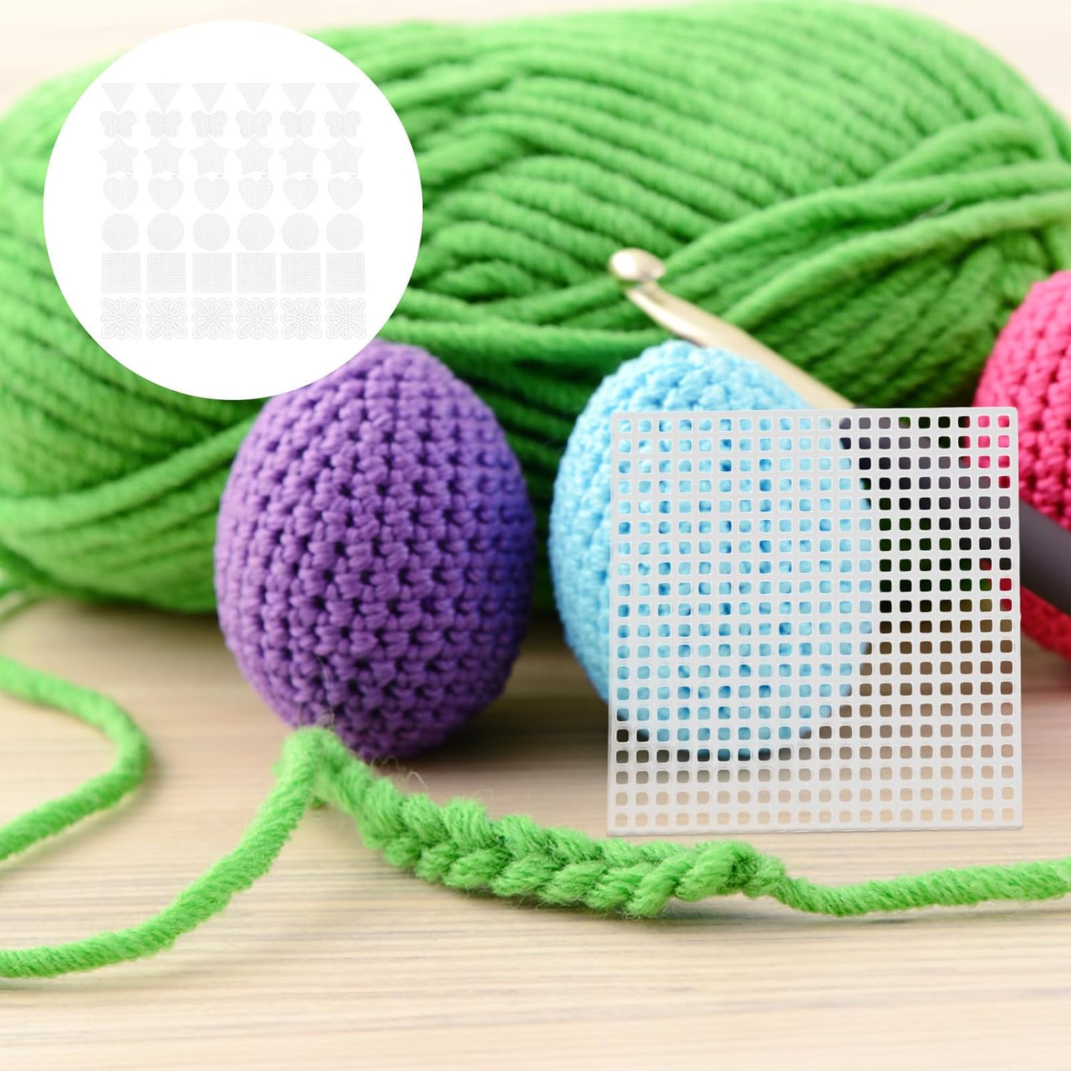 70pcs White Plastic Canvas Cross Stitch Grid Sheets, Easy Cut Mesh