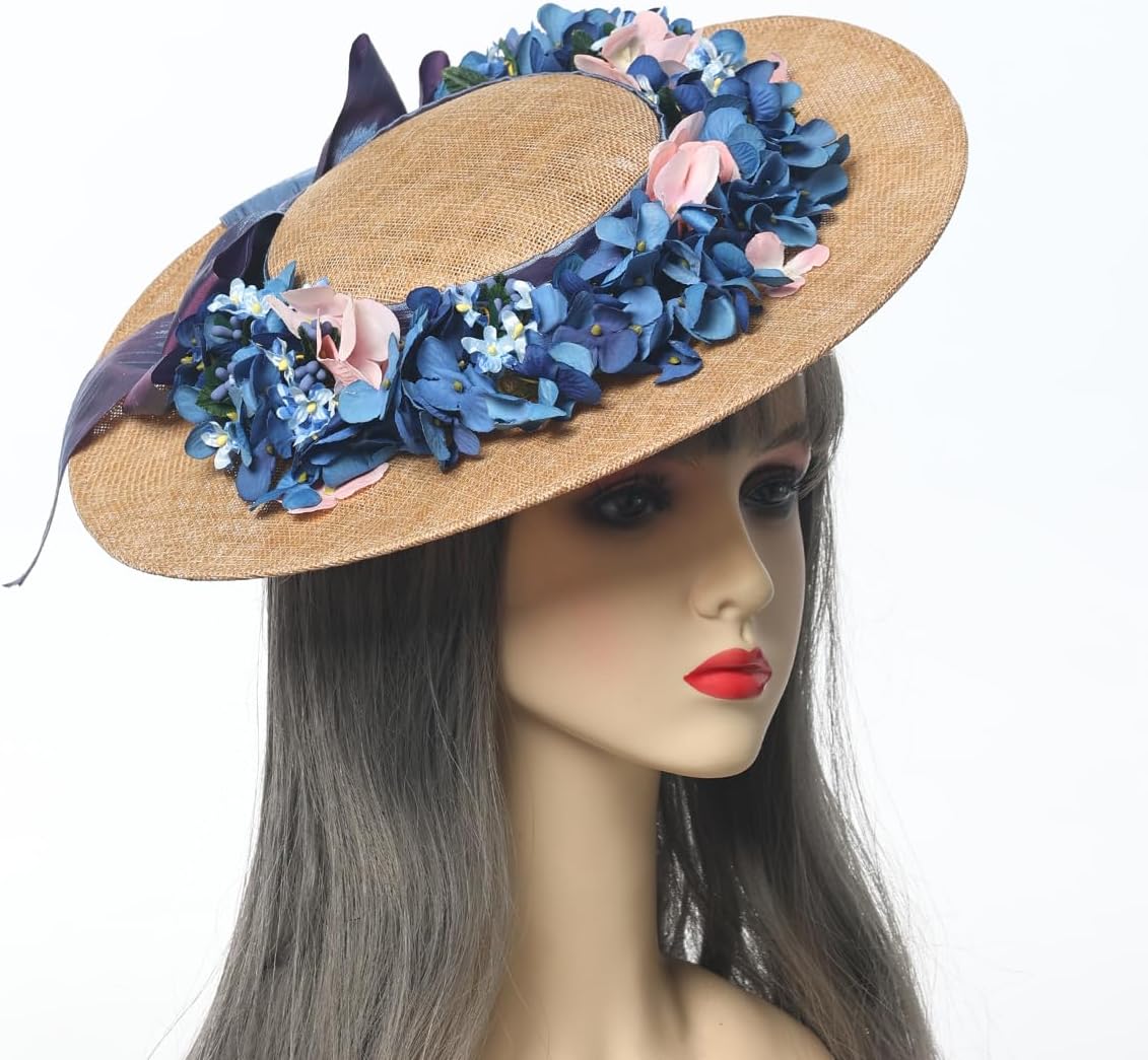 COSDREAMER Victorian Hat Girls Women Tea Party Sun Hat Small