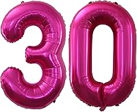 Vista 304 de GOER Globos con el número 80 para decoraciones de fiesta de cumpleaños número 80, globos de helio de aluminio jumbo de 42 pulgadas para 80 Oro rosa