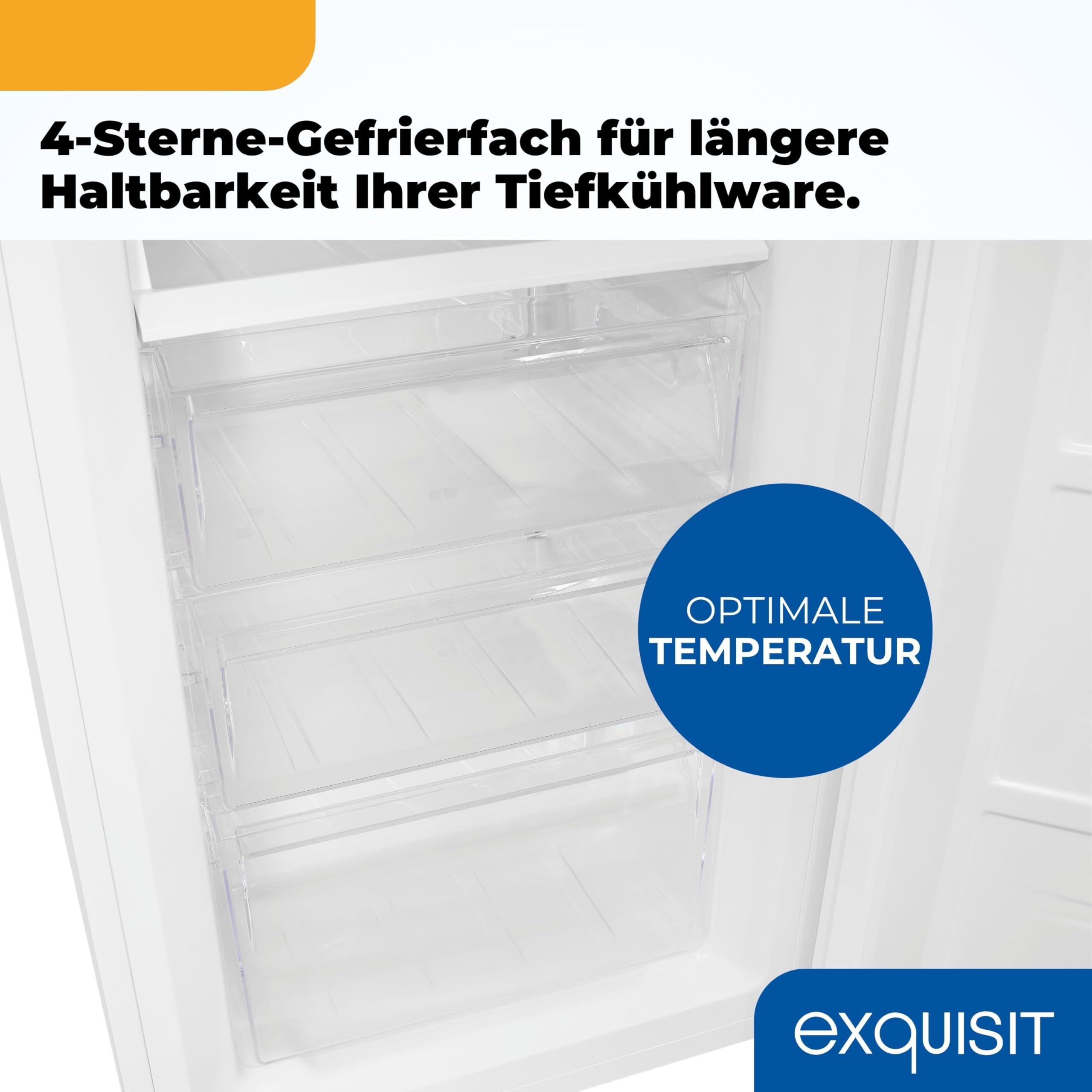 Exquisit Kühl-Gefrierkombination No Frost - 247 l Kühlschrank mit | Großer Kühl-Gefrierschrank in Weiß - 181 x 54,5 cm - 4-Sterne Gefrierteil - LED-Licht - Wechselbarer Türanschlag - Klasse D
