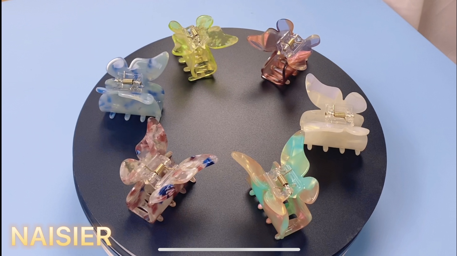 Hair Claw Tortoise Shell Butterfly Clips 2.3 Inch Girls Women 6 Pack NAISIER Hair Claw Butterfly Tortoise Shell Clips 2.3 inch  main image 4