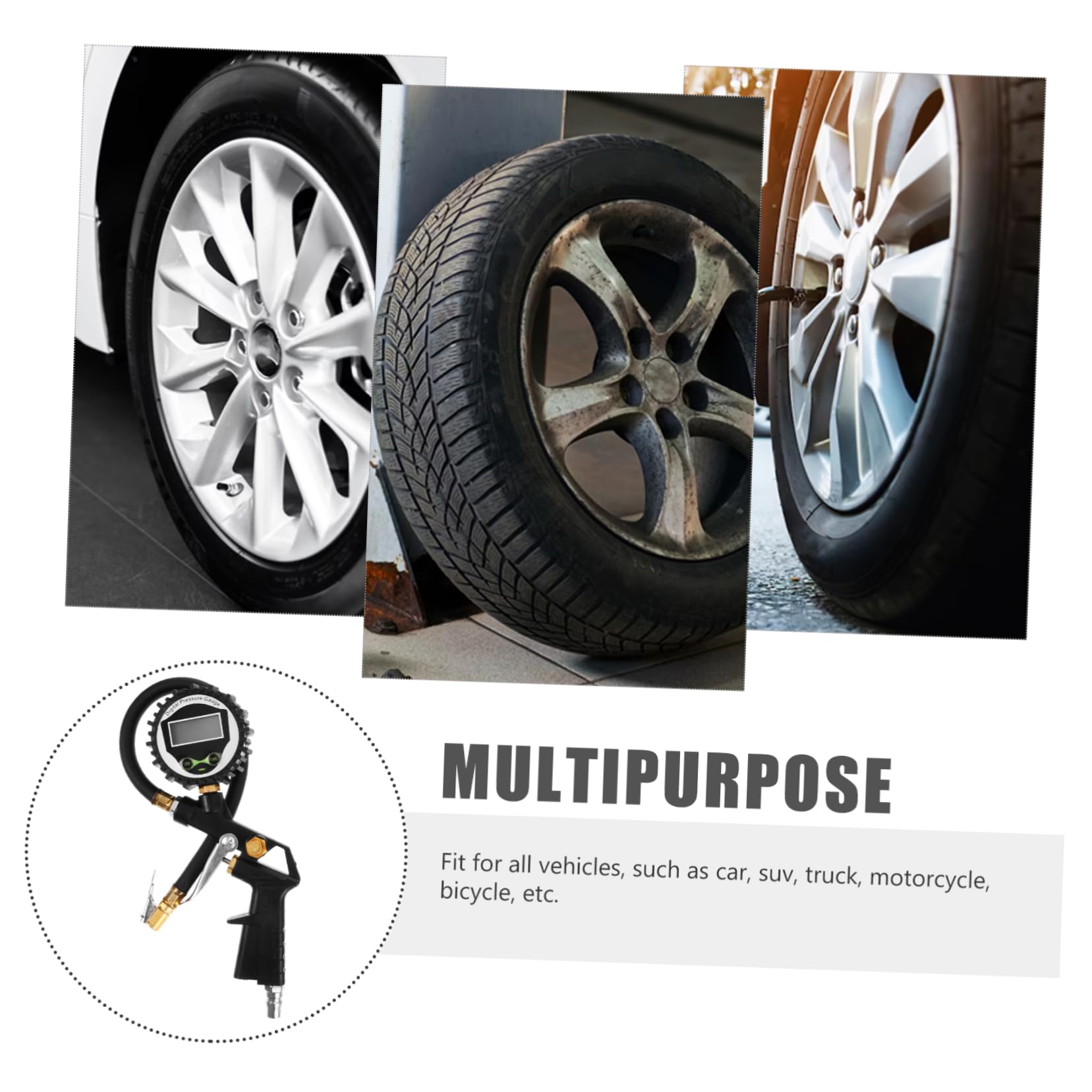 LIFKOME Heavy Duty Tire Pressure Gauge Pressure Gauge for Accurate Readings Easy One Hand Operation Chuck for Cars Trucks and Suvs