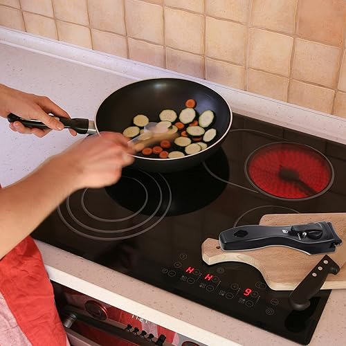 Miniatura 7 de BESPORTBLE Mango de sartén desmontable antiquemaduras para Wok, diseño ergonómico, fácil instalación, baquelita negra para cocina casera, 1 ud