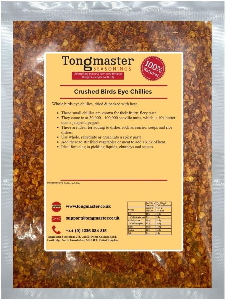 Crushed Birds Eye Chilli Flakes - 50g