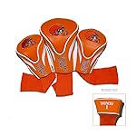 Team Golf NFL Cleveland Browns Contour Golf Club Headcovers (3 Count) Numbered 1, 3, & X, Fits Oversized Drivers, Utility, Rescue & Fairway Clubs, Velour lined for Extra Club Protection