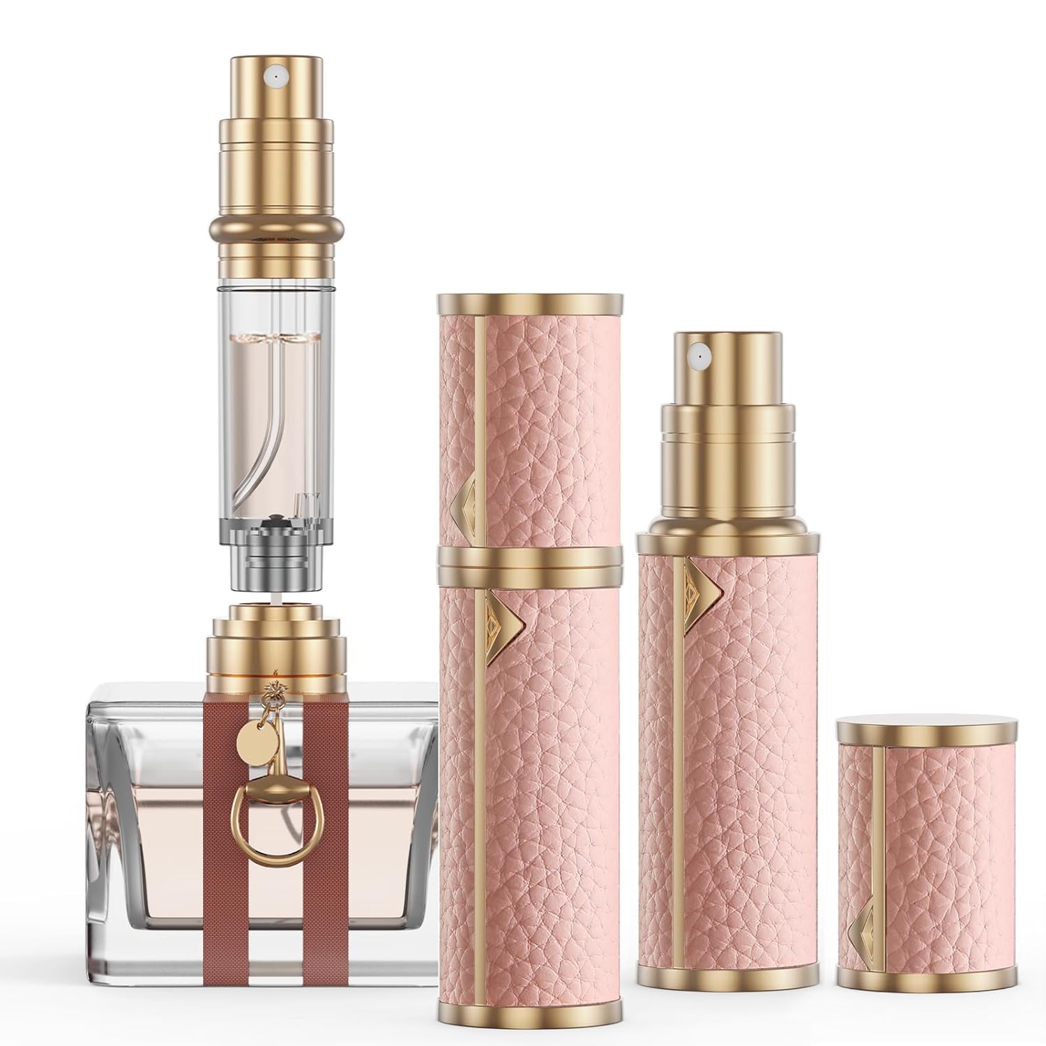 Travel Refillable Perfume Bottle, Leak-proof 5ml Atomizer, Portable Luxurious Pocket Perfume Dispenser Pump Transfer Tool for Women Men Travel Accessories. Travel Refillable Perfume Bottle, Leak-proof 5ml Atomizer, Portable Luxurious Pocket Perfume Dispenser Pump Transfer Tool for Women Men Travel Accessories.