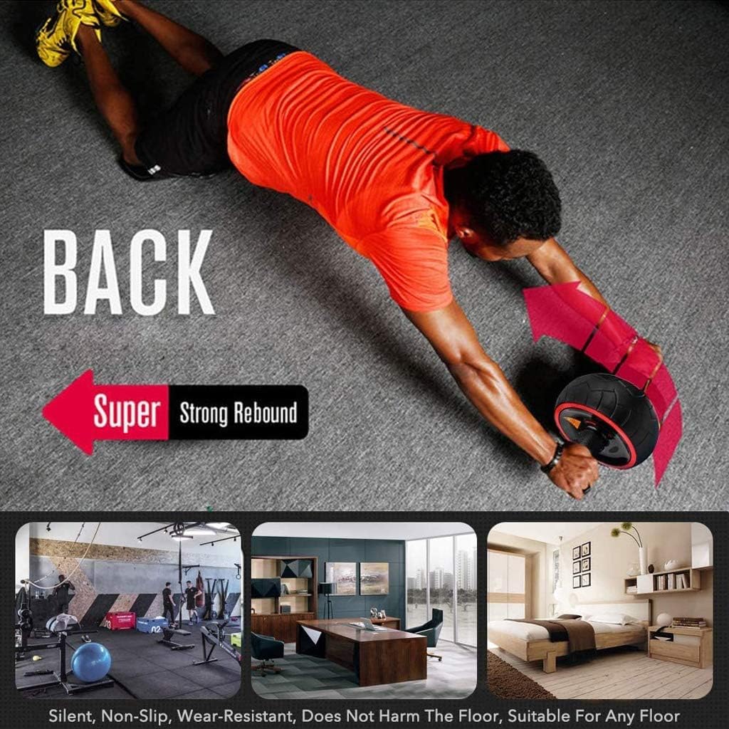 Abdominal Wheel Roller Trainer Exercise Equipment ，with Training Pad Fitness Equipment，for Gym Home Tool，for Men Women