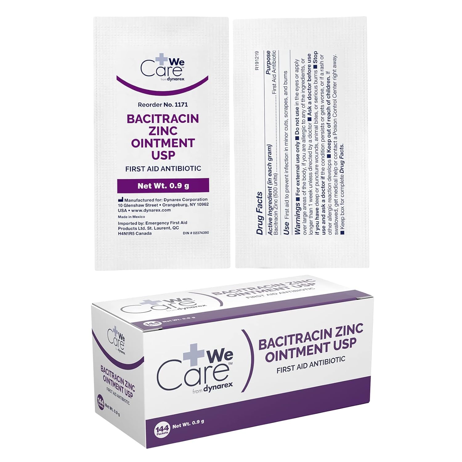 Dynarex Bacitracin Zinc Ointment USP Burn Cream and