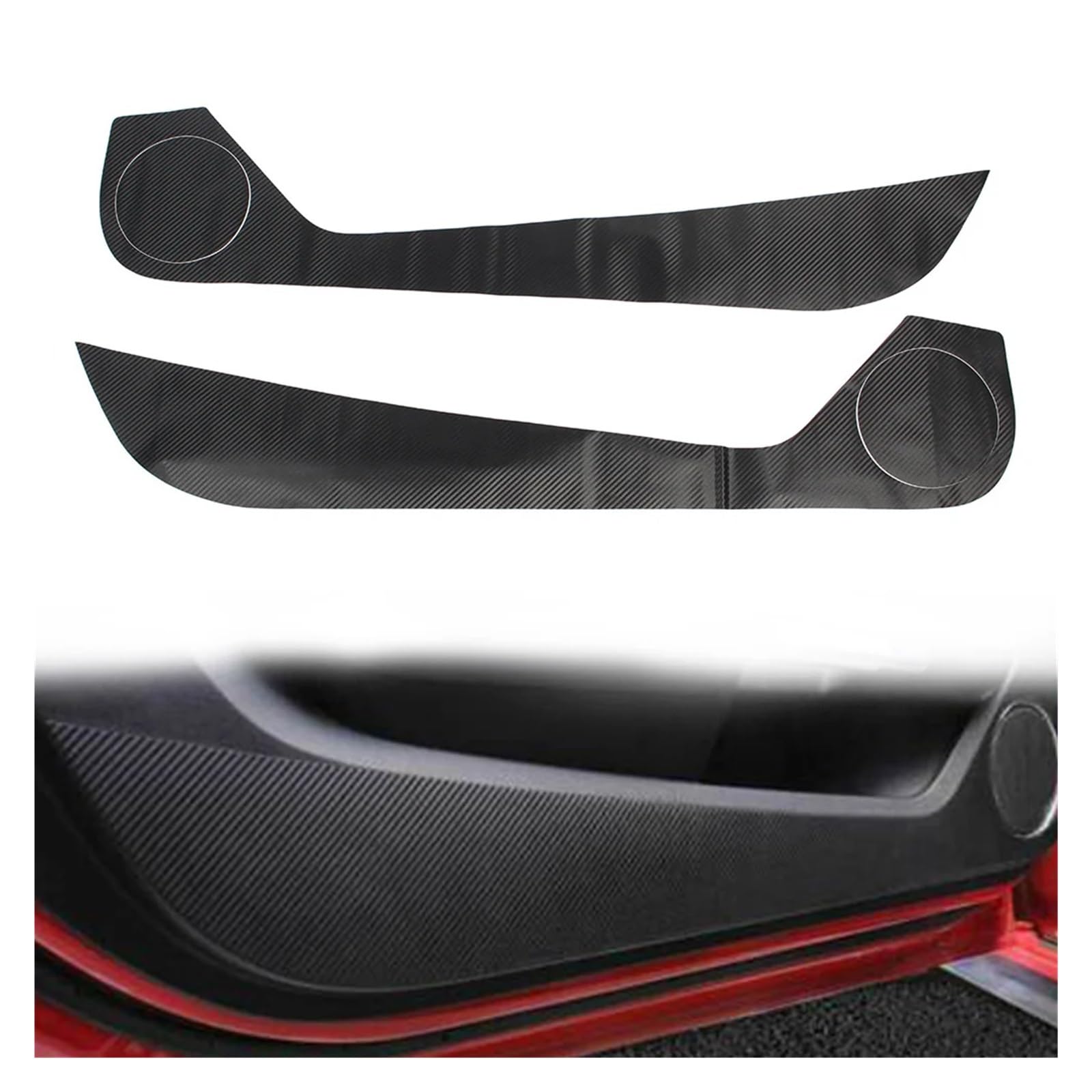 4 Pcs Car Door Anti Kick Pad Protection Cover Trims,Fit For Ford, Mustang 2015-2022 osłona na drzwi samochodu, osłona przed kopnięciem