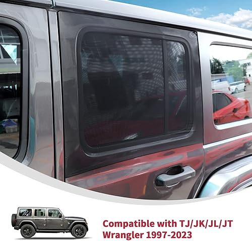 Miniatura 3 de Linskip Parasol para ventana trasera de malla transpirable para ventana lateral grande SUV, camioneta, camioneta, minivan, parasol de protección UV
