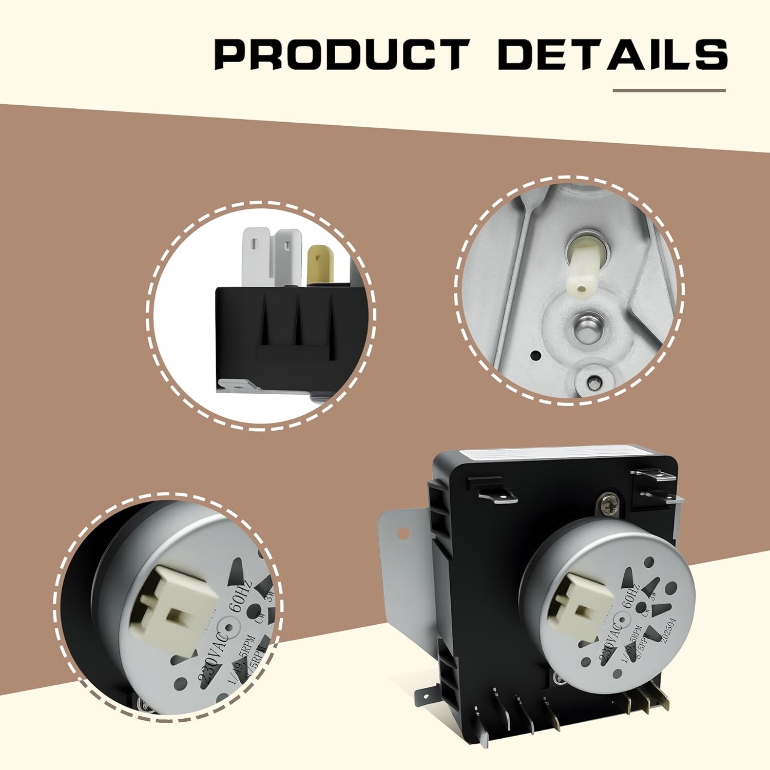 W10185982 Dryer Timer Compatible with Whirlpool,Maytag Dryer Timer Control Replacement for AP6016541,PS11749831,WPW10185982