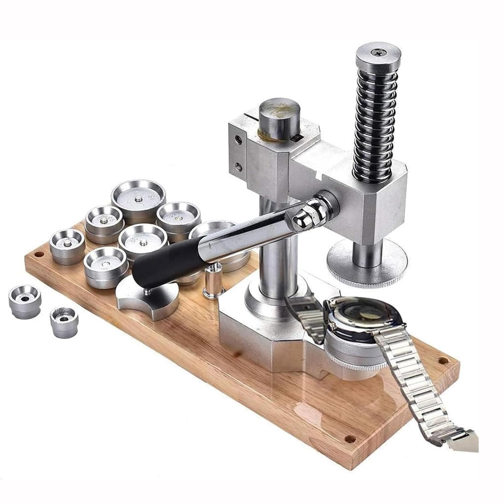 YXZQLOZ Watch Repair Tools Kit - Battery Replacement Set with Cylinder Case Back Closer, 12 Stamps & Tool for Watchmakers & DIY Enthusiasts, Reliable & Efficient
