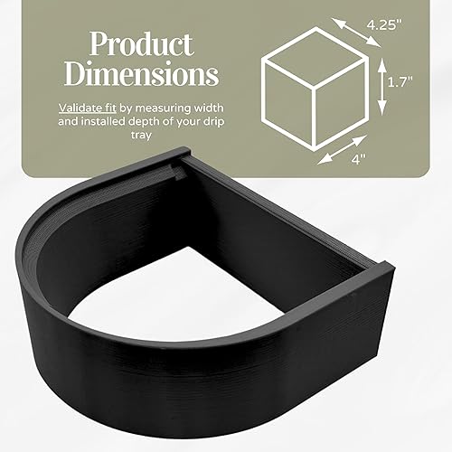 Miniatura 3 de Bandeja de goteo para tazataza hecha para Keurig para reducir salpicaduras, solo elevador (K-Mini 1.7 pulgadas de alto, negro)