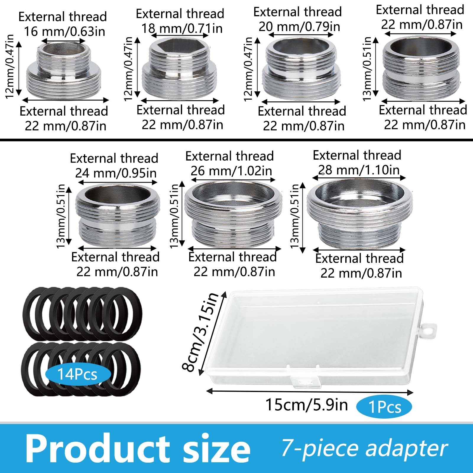 SVOCK 7Pcs Faucet Adapter Kit - Image 2