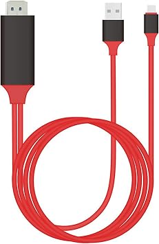 PRO USB-C HDMI Compatible with Your Bose Portable Smart Speaker at 4k with Power Port, 6ft Cable at Full 2160p@60Hz, 6Ft/2M Cable [RED/Thunderbolt 3 Compatible]