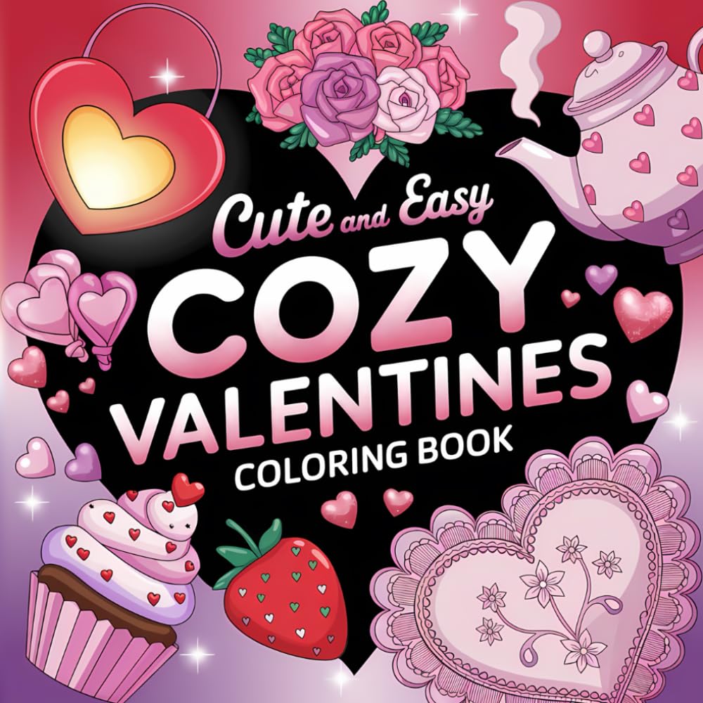 Cute and Cozy Valentines Coloring Book (Cute and Cozy Coloring Books)
